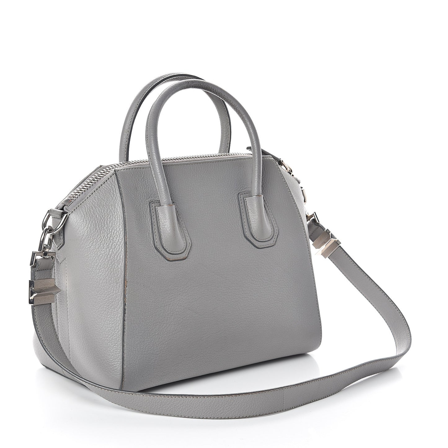 Sugar Goatskin Small Antigona Pearl Grey