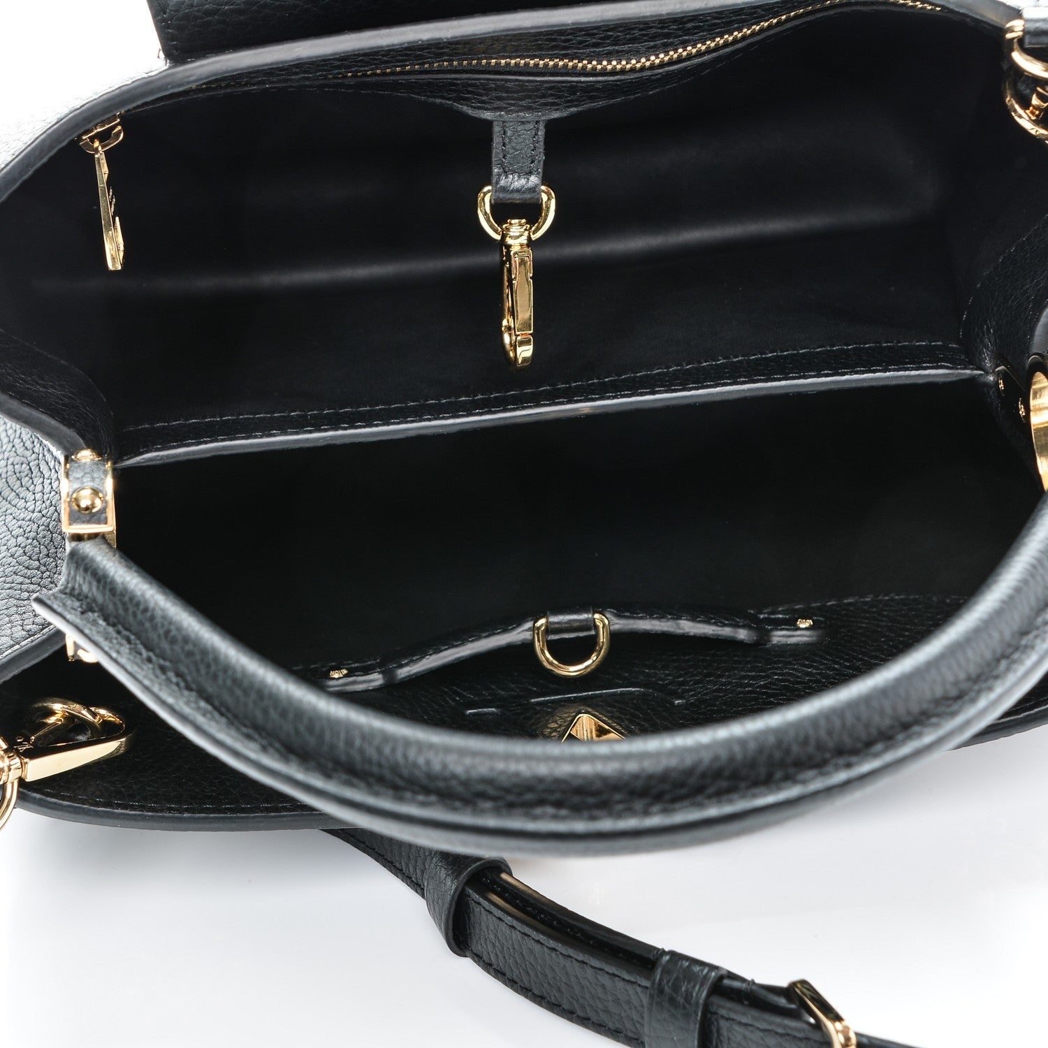 Louis Vuitton Taurillon Mechanical Flowers Capucines PM Black 5 of 6