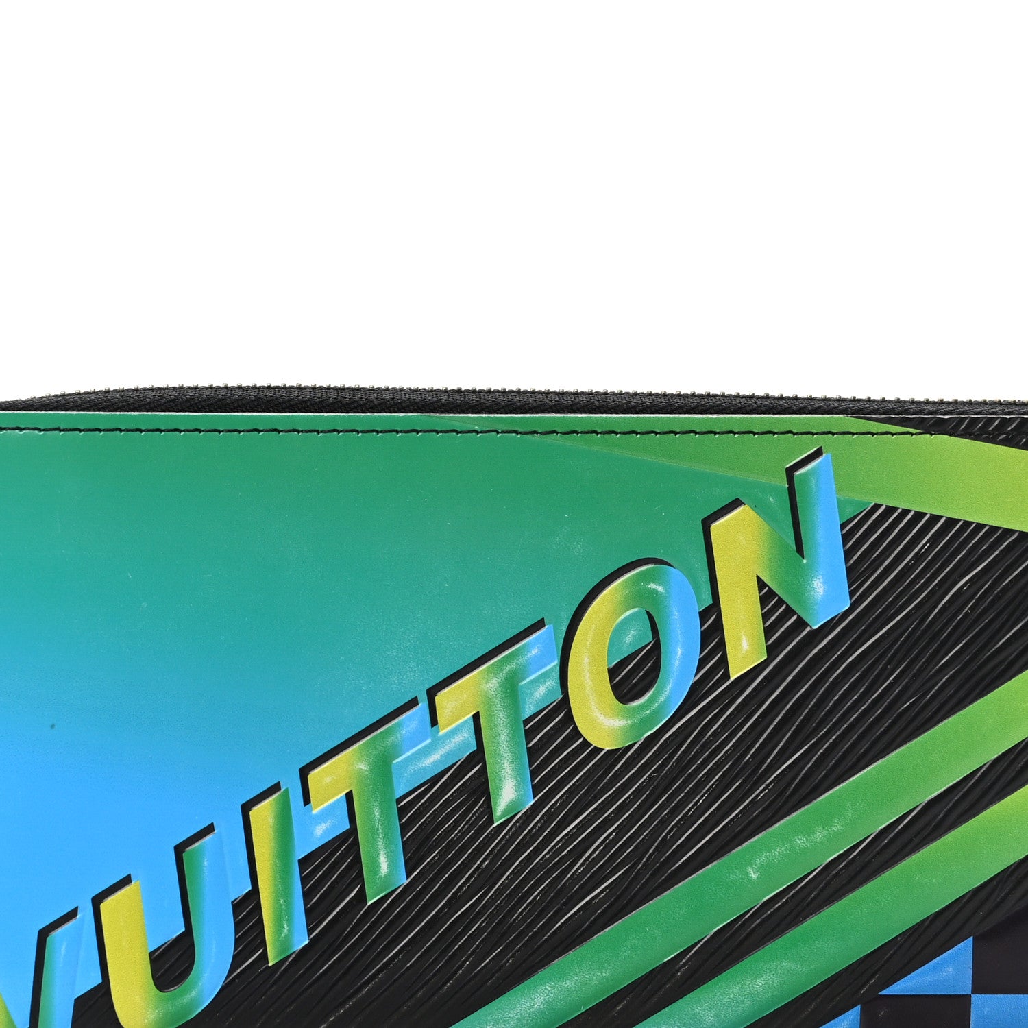 Louis Vuitton Epi Damier Race Zippy Wallet Blue Vert 8 of 10
