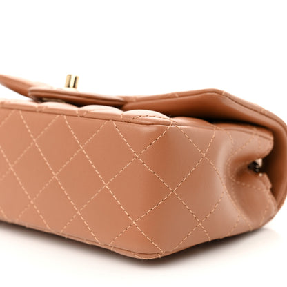 Chanel Lambskin Quilted Mini Rectangular Flap Brown 10 of 11