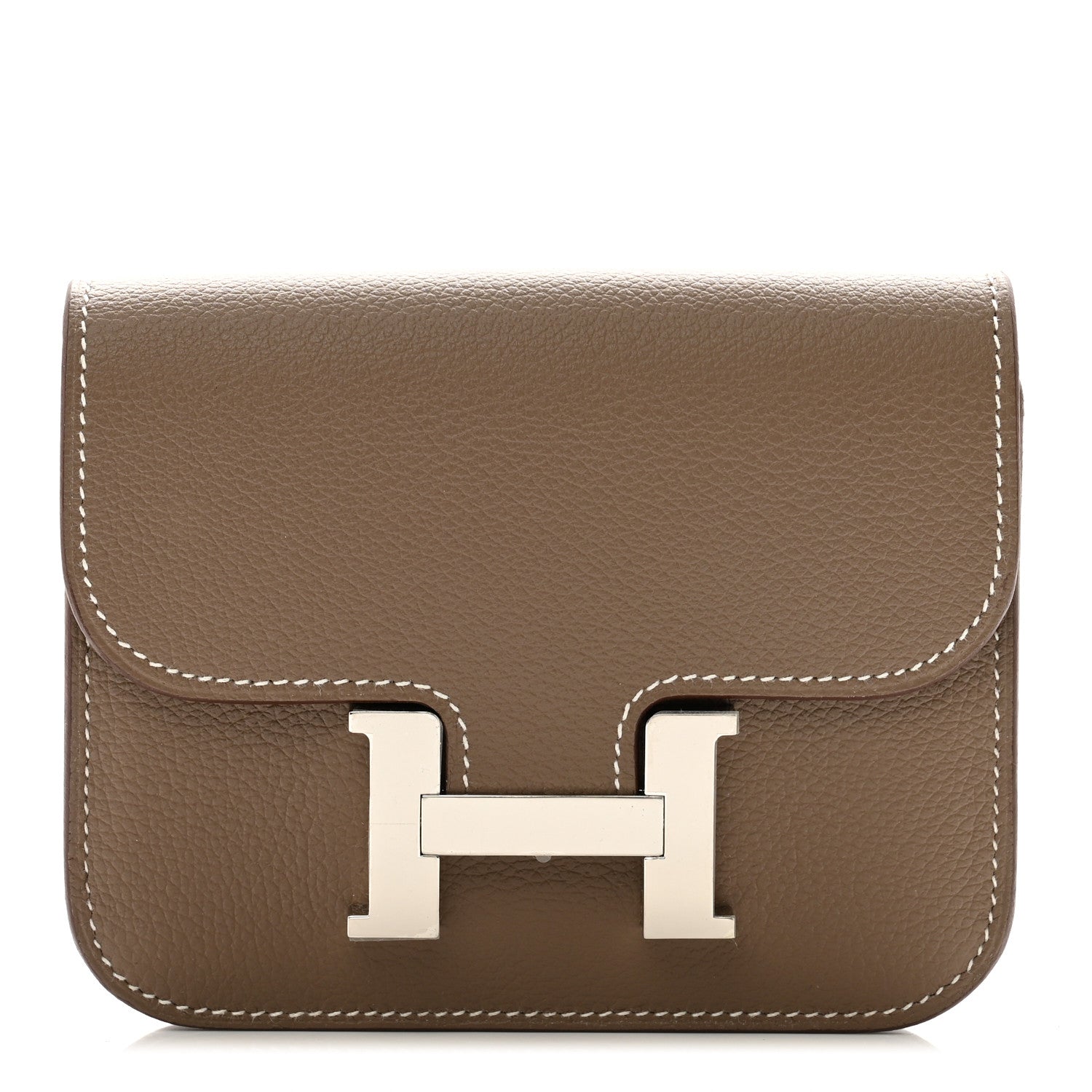 Hermes Evercolor Constance Slim Wallet Etoupe 1 of 9