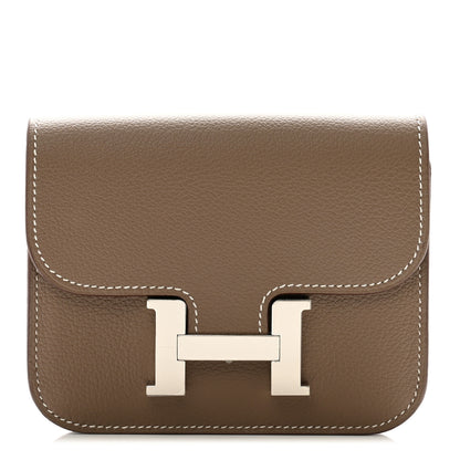Hermes Evercolor Constance Slim Wallet Etoupe 1 of 9