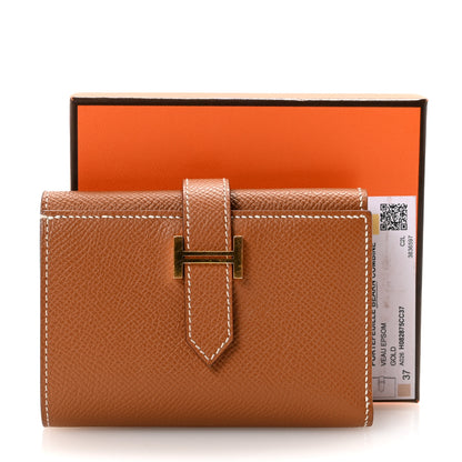 Hermes Epsom Tri-Fold Compact Bearn Wallet Gold 7 of 7