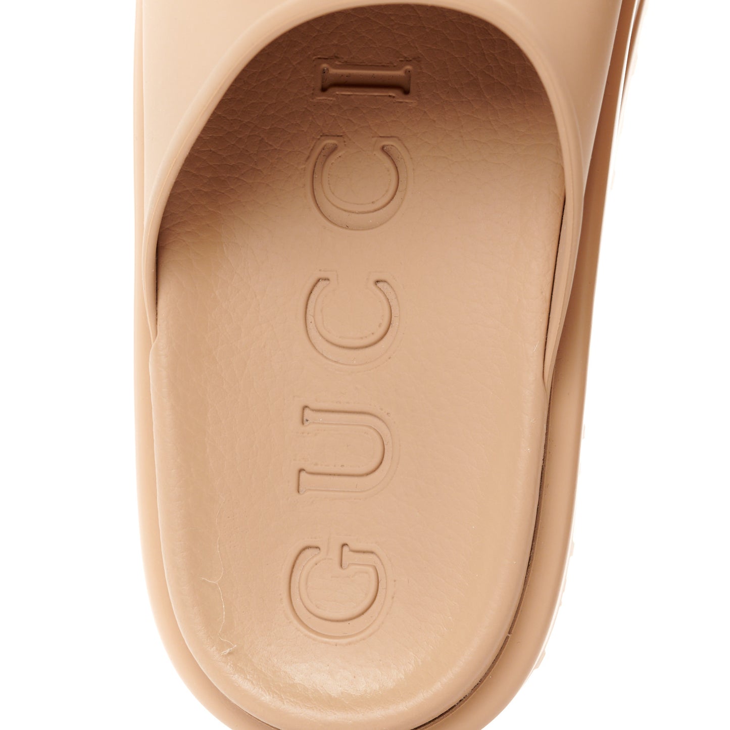 Soft Rubber Womens Interlocking G Platform 42mm Slide Sandals 37 Vintage Camel 37 Vintage Camel
