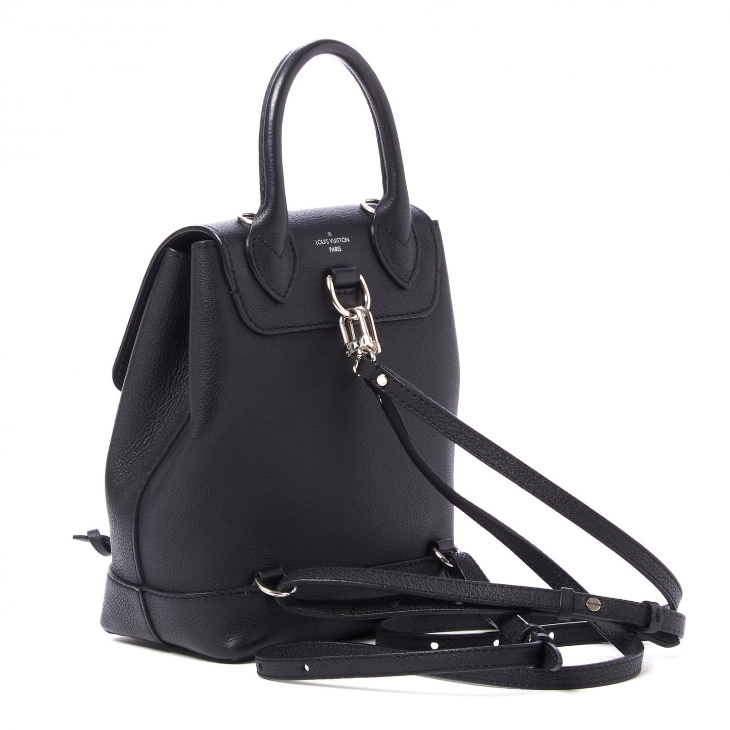 Calfskin Lockme Mini Backpack Black
