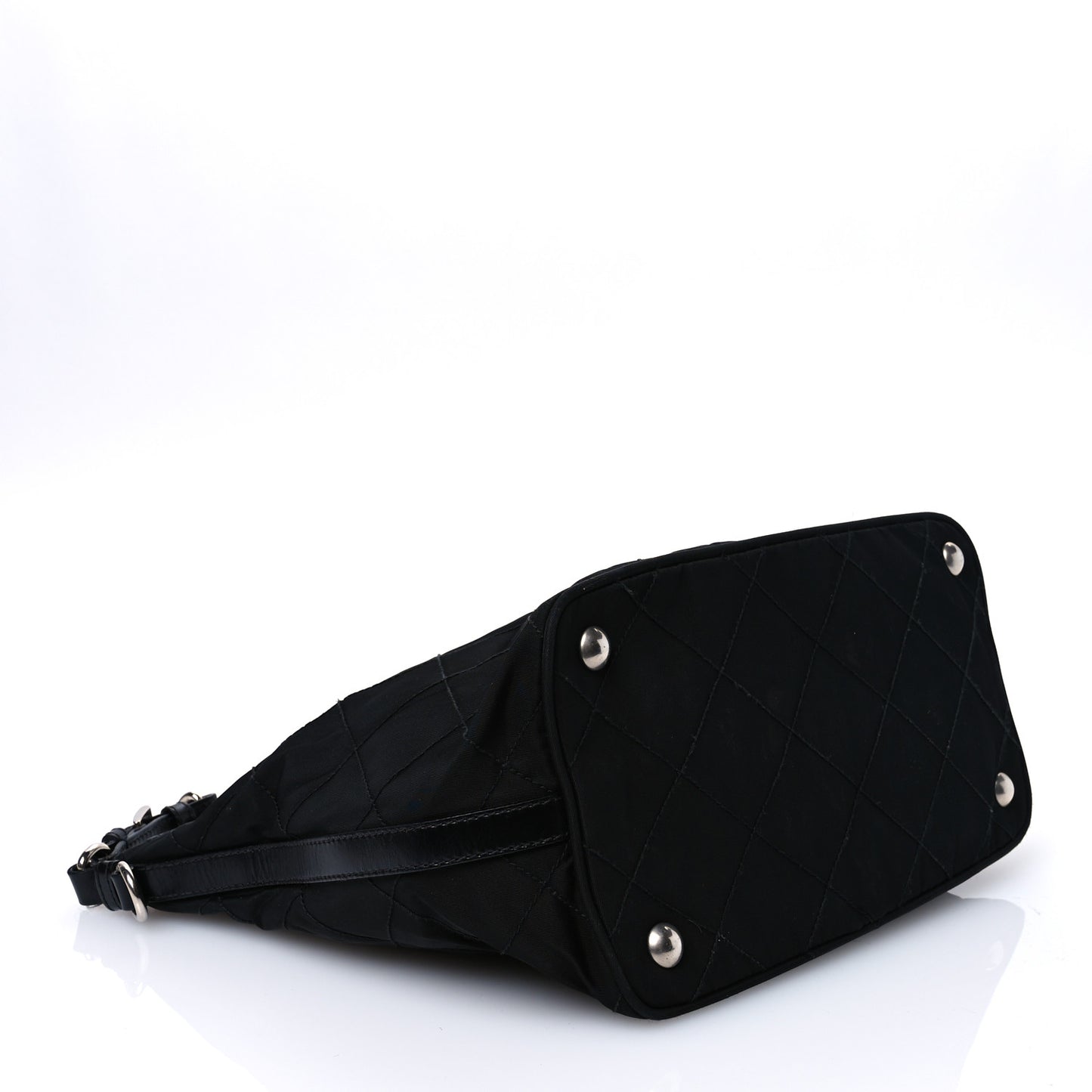 Tessuto Nylon Stitched Hobo Black