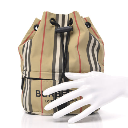 Burberry Econyl Icon Stripe Phoebe Drawcord Pouch Archive Beige 2 of 9
