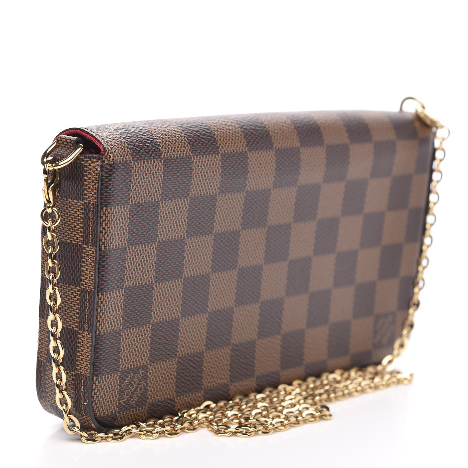 Louis Vuitton Damier Ebene Pochette Felicie Chain Wallet 4 of 11