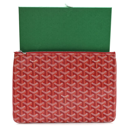 Goyard Goyardine Senat Pochette MM Red 8 of 8