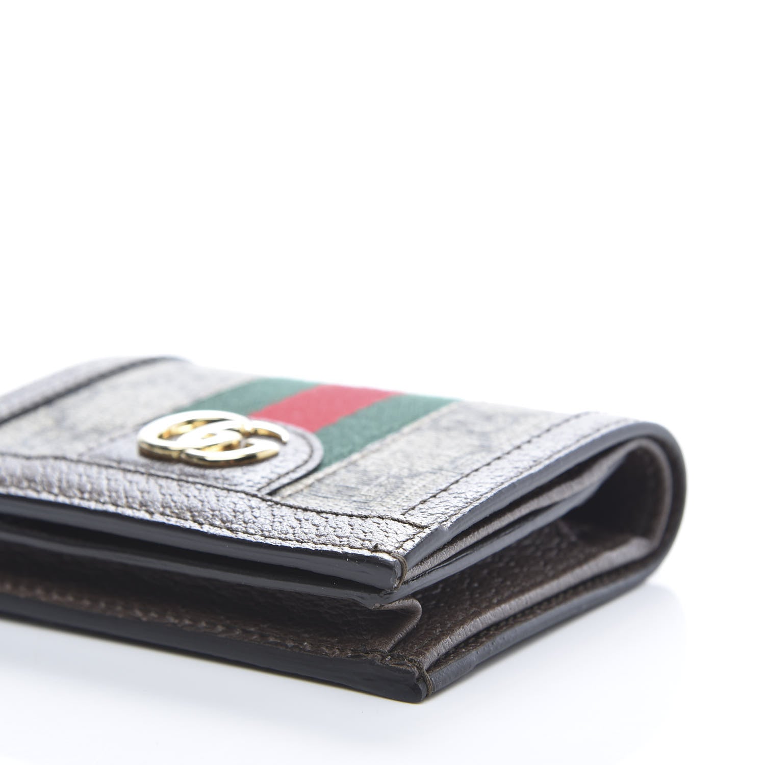 Gucci GG Supreme Monogram Web Ophidia Card Case Beige New Acero 8 of 8