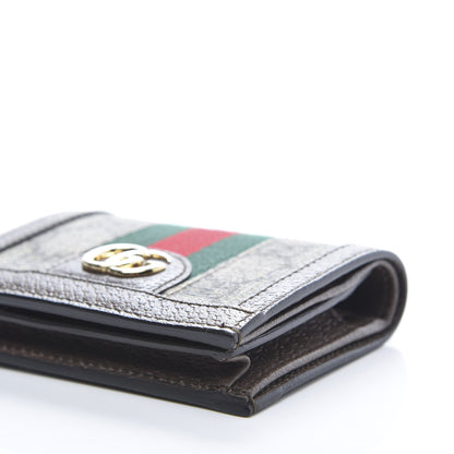 Gucci GG Supreme Monogram Web Ophidia Card Case Beige New Acero 8 of 8