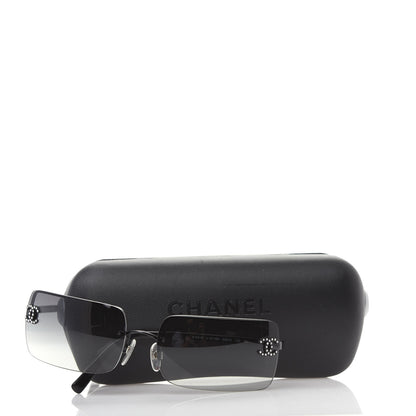 Chanel Crystal CC Logo Sunglasses 4104-B Black 7 of 7