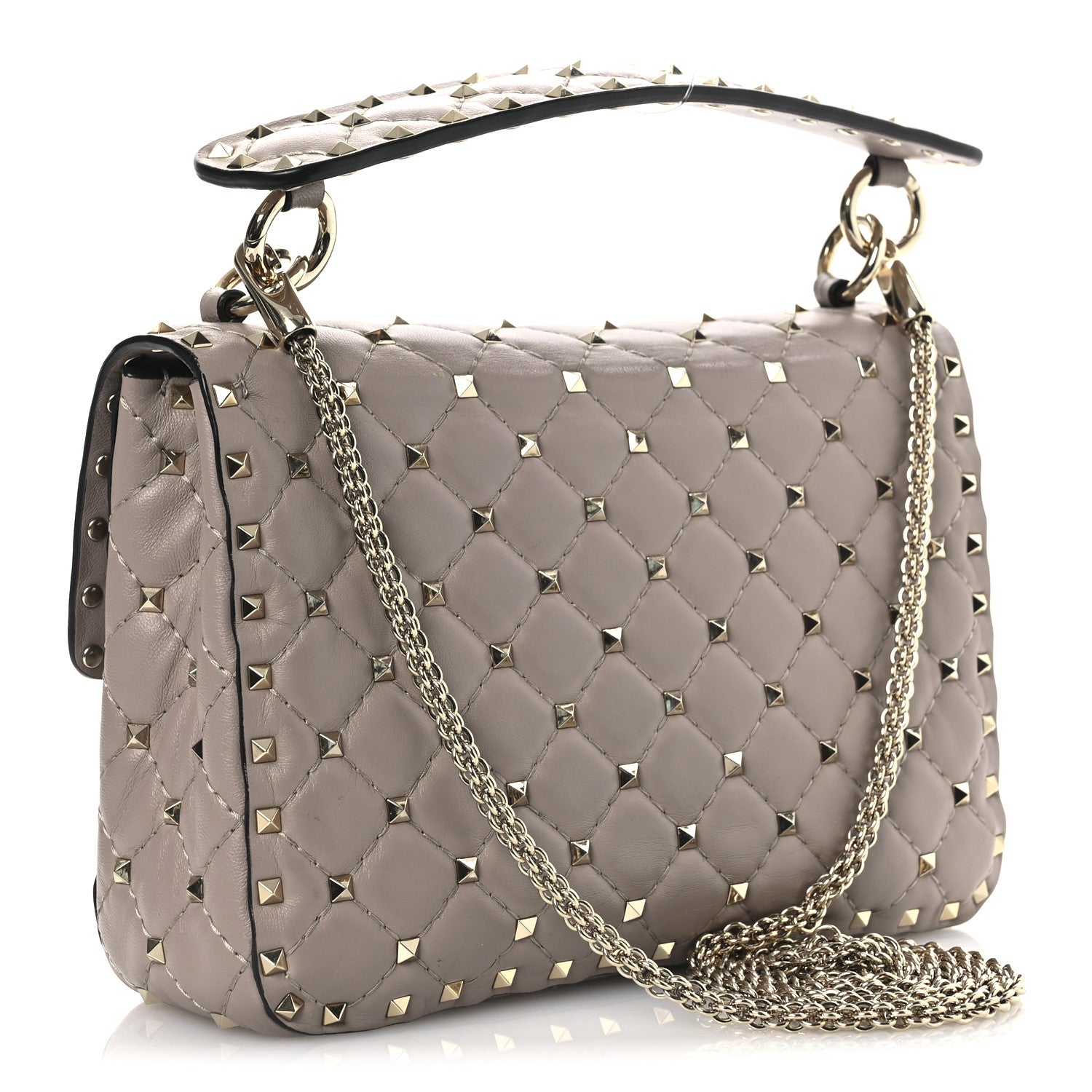 Valentino Garavani Nappa Butterfly Medium Rockstud Spike Shoulder Bag Poudre 2 of 9