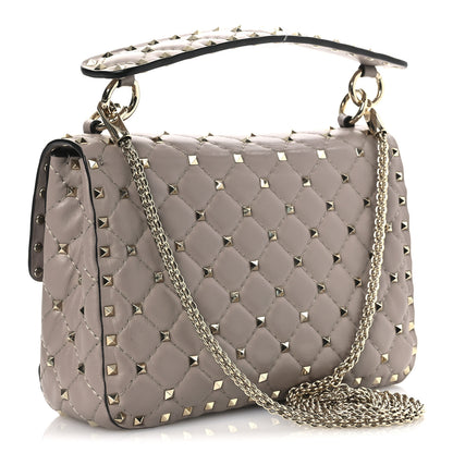 Valentino Garavani Nappa Butterfly Medium Rockstud Spike Shoulder Bag Poudre 2 of 9