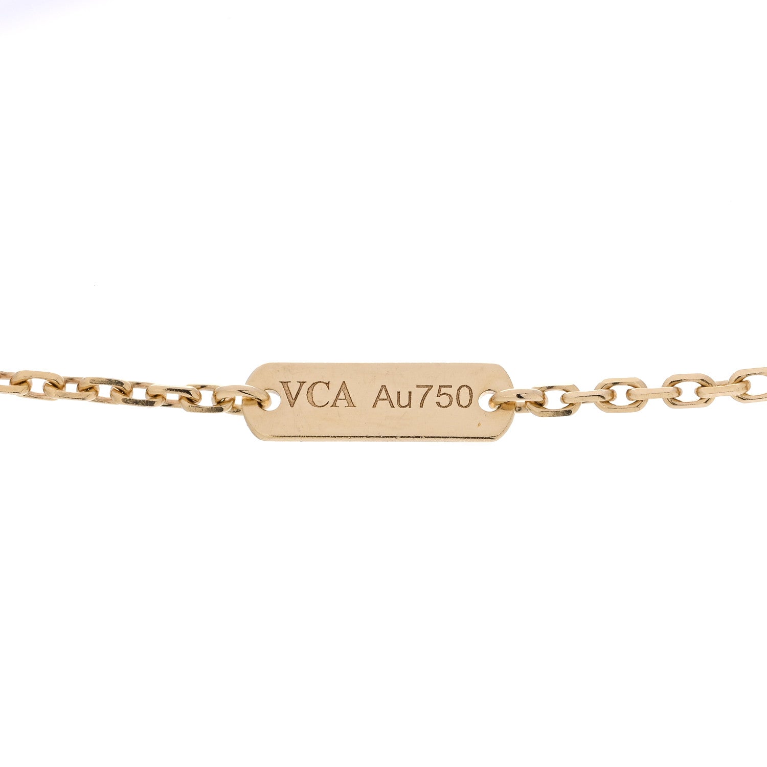 Van Cleef & Arpels 18K Yellow Gold Vintage Alhambra Pendant Necklace 6 of 6