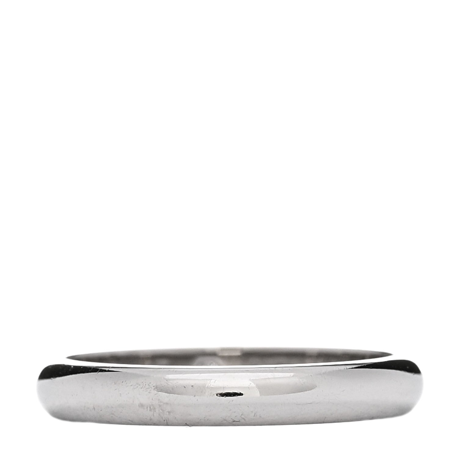 Cartier Platinum Diamond 2.6mm 1895 Wedding Band Ring 45 3.25 3 of 5