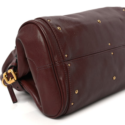 Chloe Grained Buffalo Medium Paddington Satchel Grenat 9 of 10