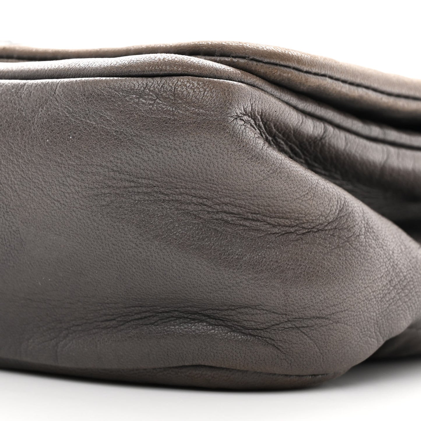 Lambskin Studded CC East West Flap Grey