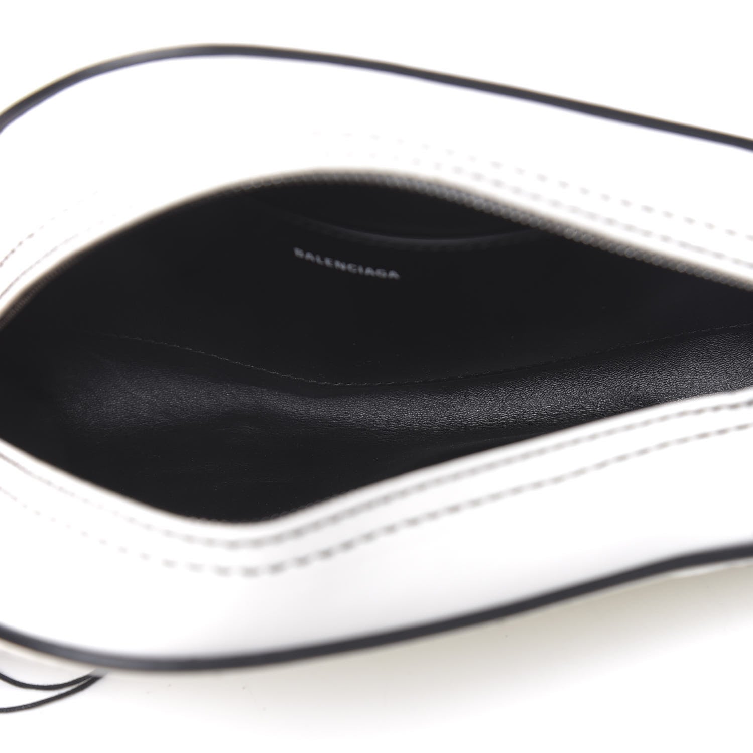 Balenciaga Calfskin Quilted Car Clutch S White 5 of 10