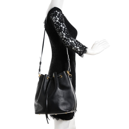 Saint Laurent Calfskin Large Emmanuelle Bucket Bag Black 2 of 7