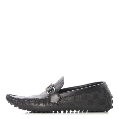 Louis Vuitton Mens Damier Hockenheim Moccasin Loafers 6 Onyx 1 of 13