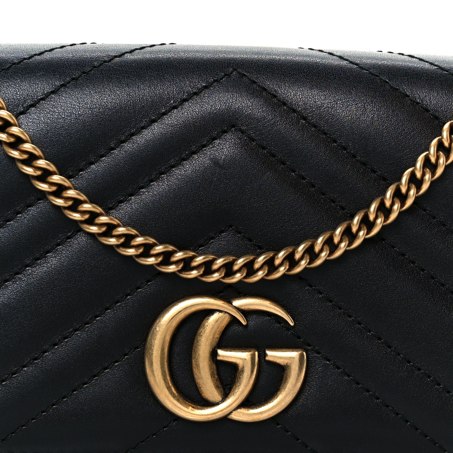 Gucci Calfskin Matelasse GG Marmont Mini Bag Black 12 of 17