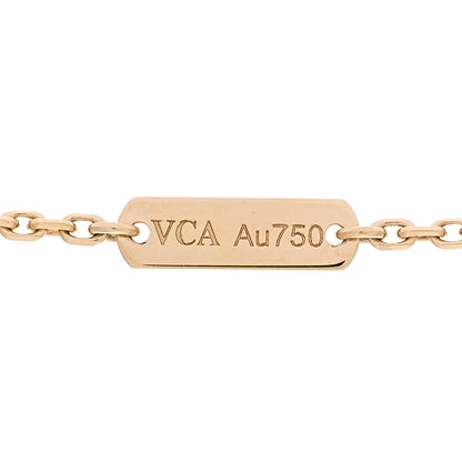 Van Cleef & Arpels 18K Yellow Gold Diamond Yellow Mother of Pearl Vintage Alhambra Pendant Necklace 4 of 5