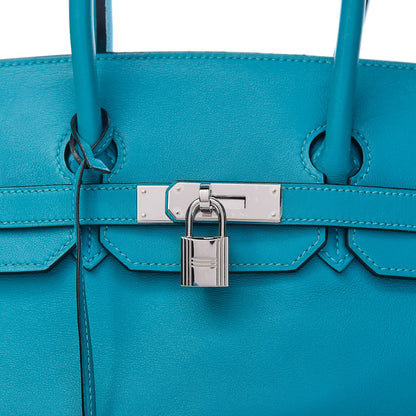 Hermes Swift Birkin 35 Turquoise 36 of 36