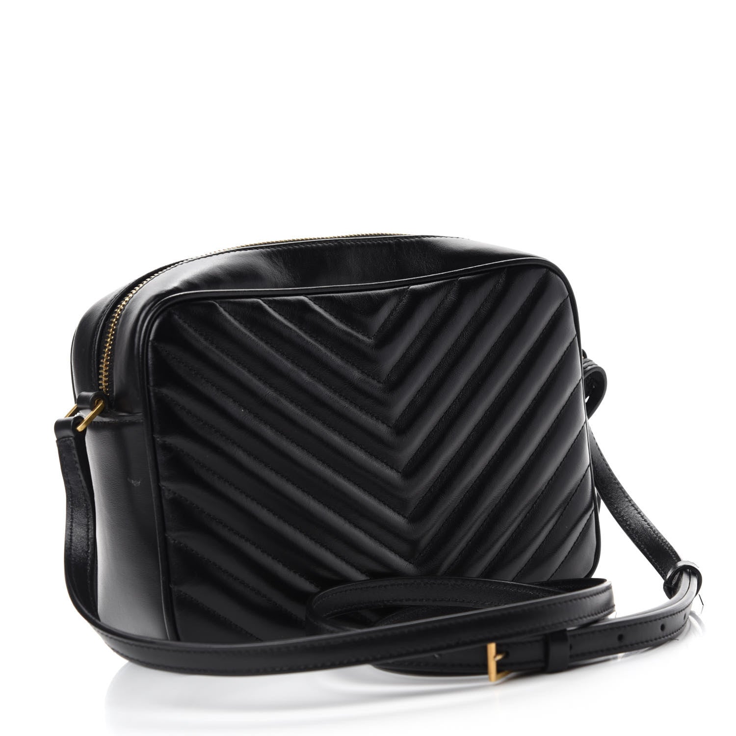 Saint Laurent Calfskin Matelasse Monogram Lou Camera Bag Black 3 of 14