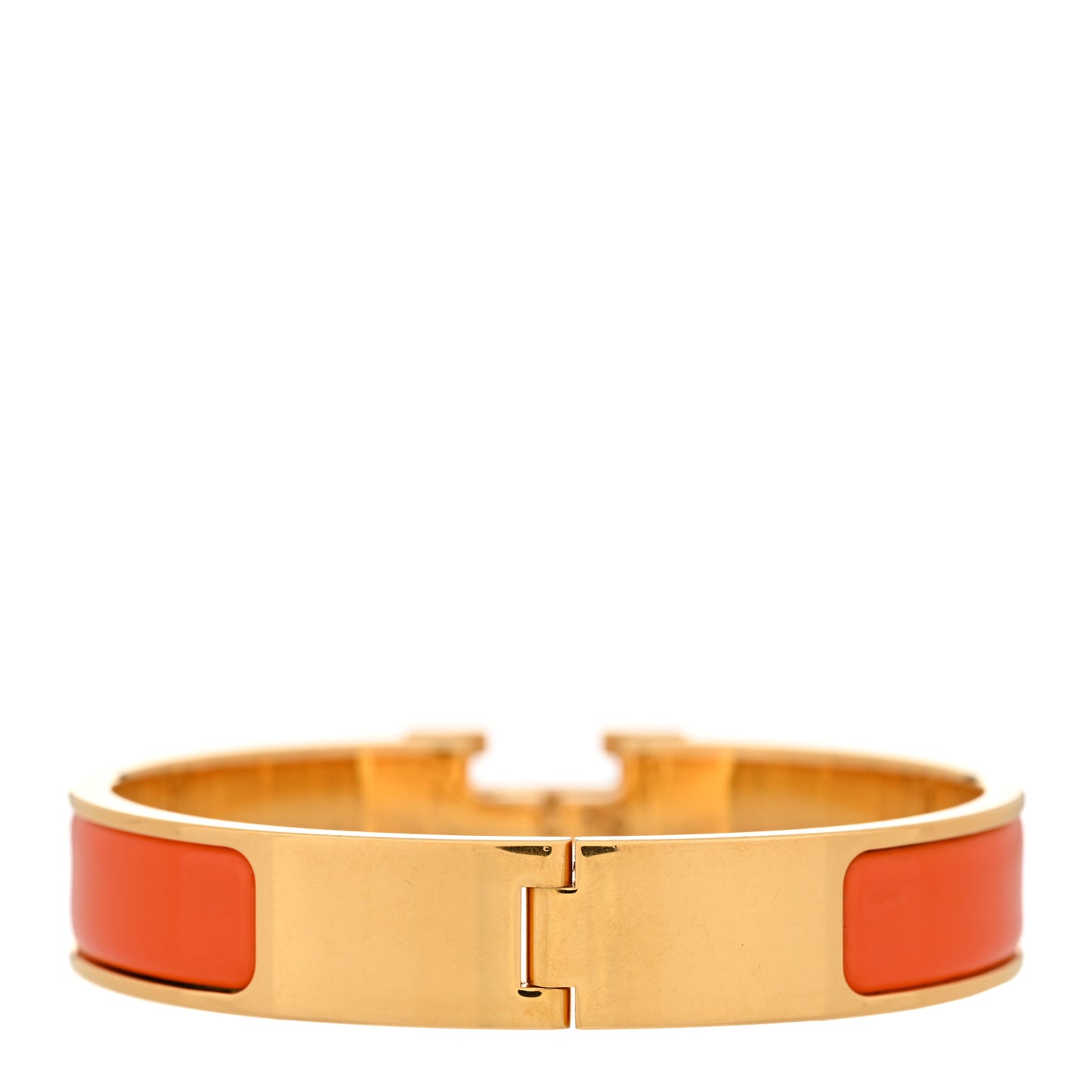 Enamel Narrow Clic Clac H Bracelet PM Orange