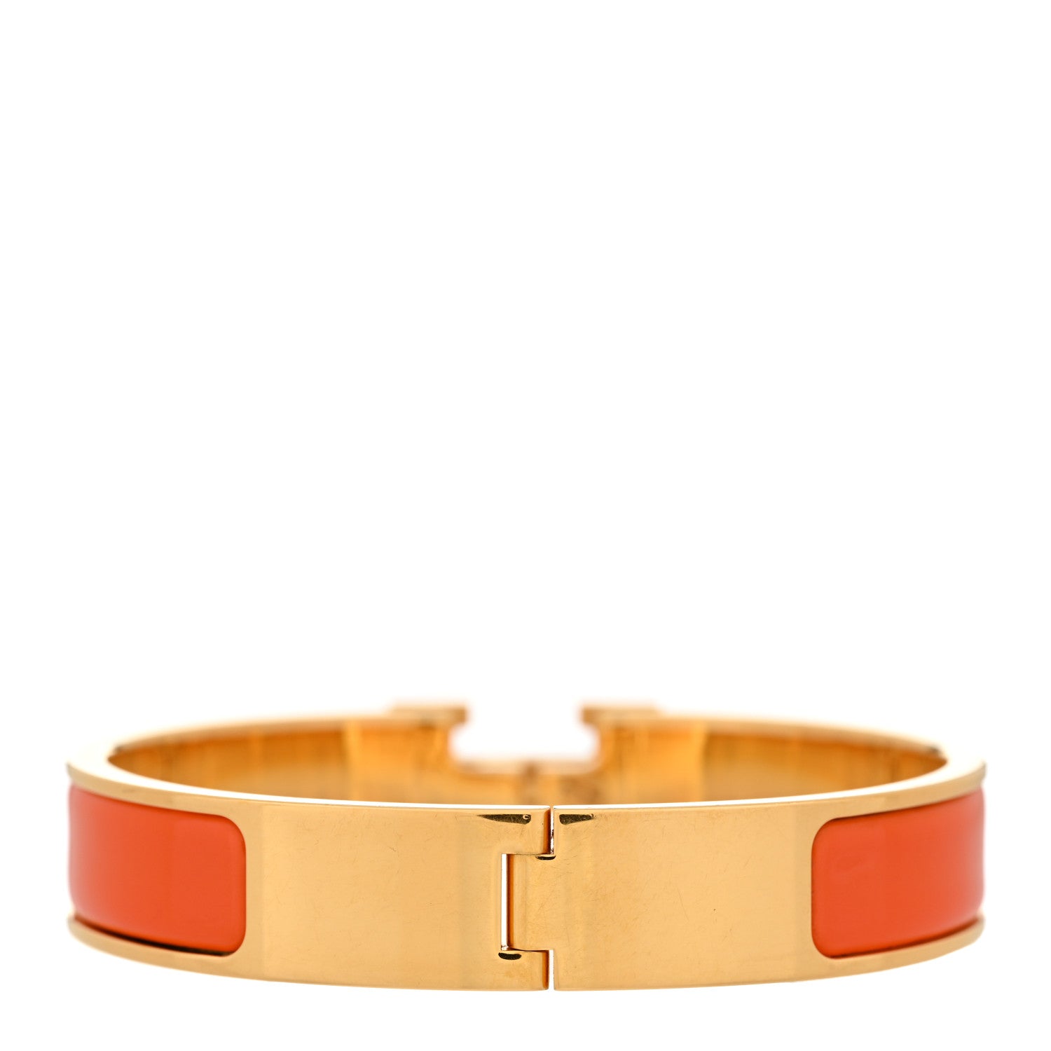 Hermes Enamel Narrow Clic Clac H Bracelet PM Orange 3 of 6