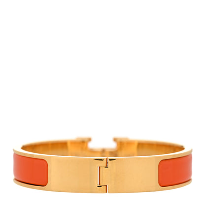 Hermes Enamel Narrow Clic Clac H Bracelet PM Orange 3 of 6