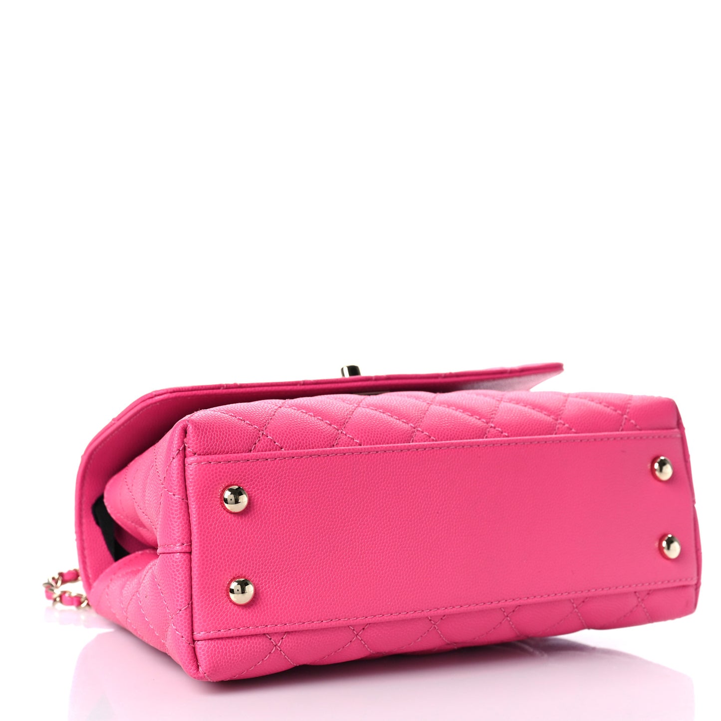 Caviar Quilted Mini Coco Handle Flap Rose
