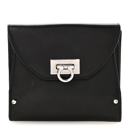 Salvatore Ferragamo Calfskin Gancini French Wallet Black 1 of 12