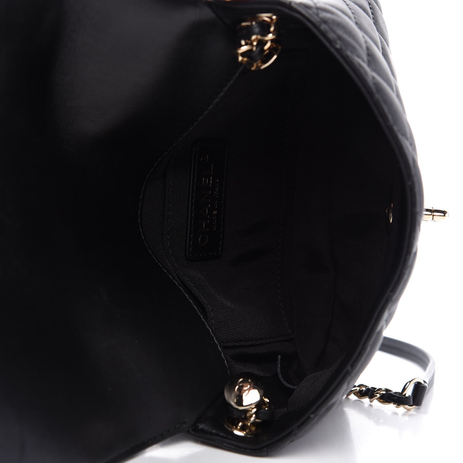 Chanel Lambskin Quilted Side Packs Black 6 of 12