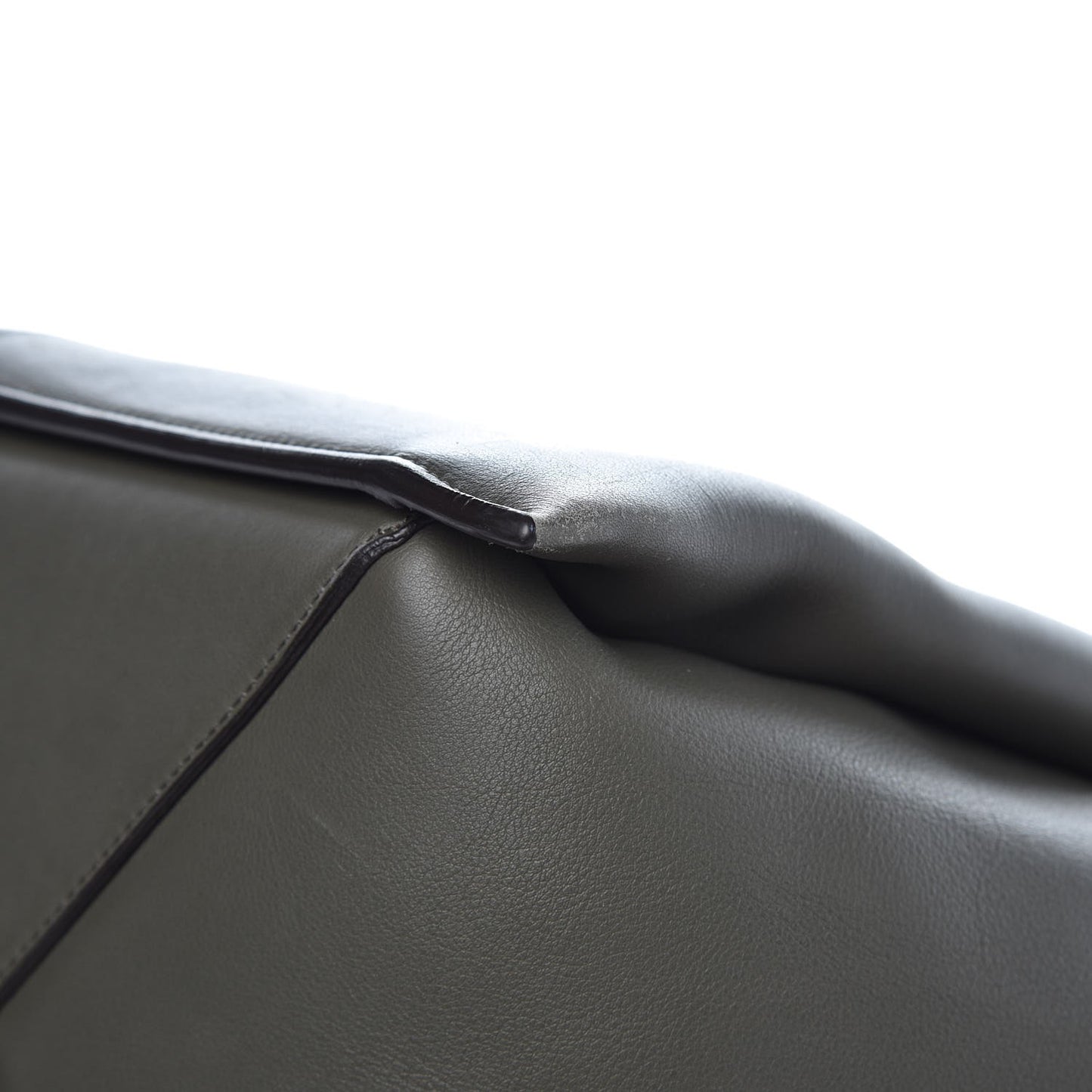 Supple Natural Calfskin Vertical Tri-Fold Bag Stone