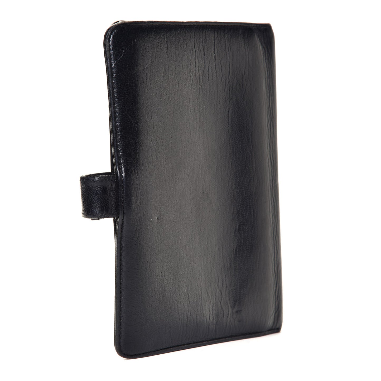 Goatskin Medium Ring Agenda Planner Black