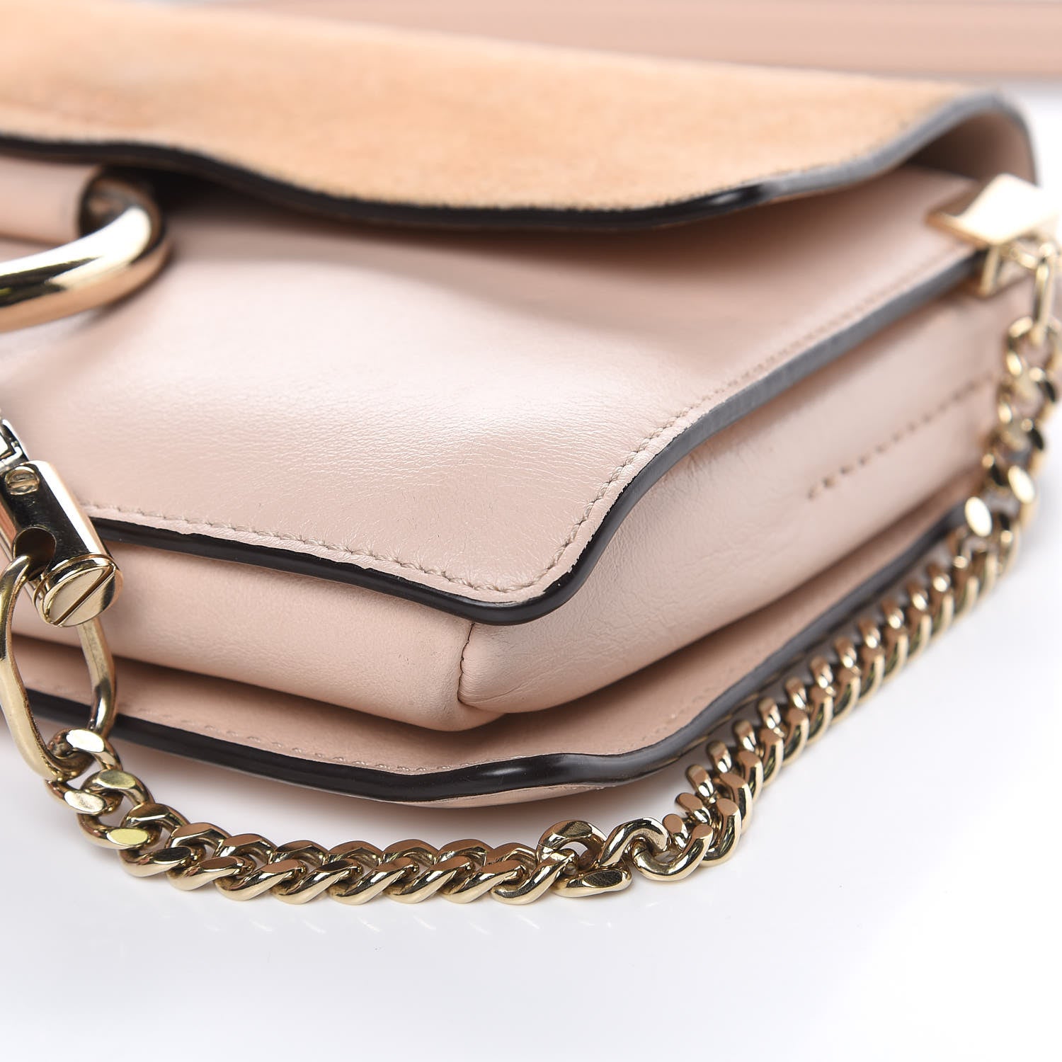 Chloe Suede Calfskin Small Faye Shoulder Bag Cement Pink 10 of 16