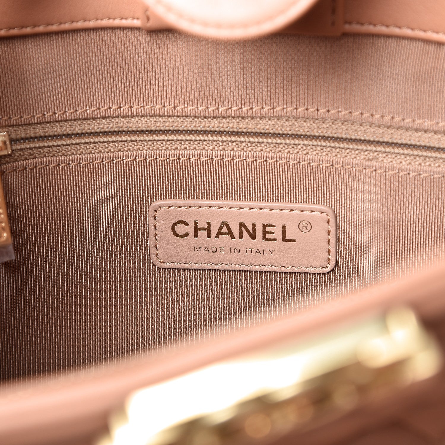 Chanel Calfskin Quilted Boy Shopping Tote Camel 6 of 9