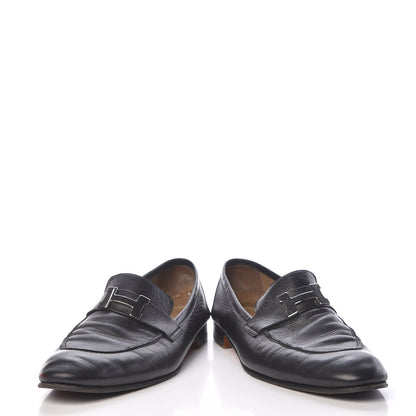 Hermes Goatskin Mens Paris Loafers 43 Black 6 of 20