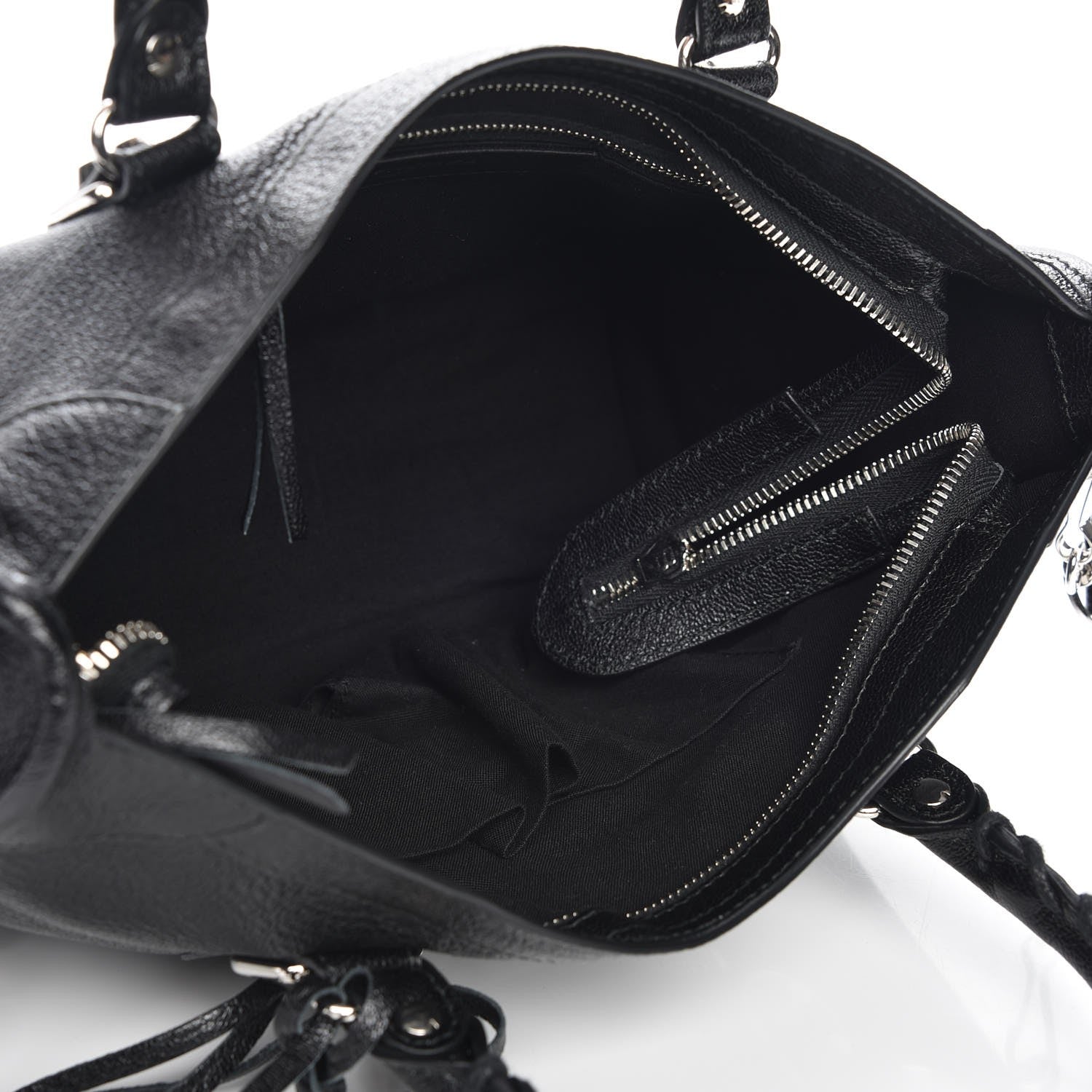 Balenciaga Chevre Silver Metallic Edge Hardware S City Black 6 of 8