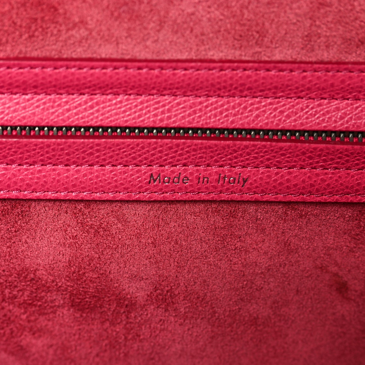 Grained Calfskin Medium Phantom Luggage Fuchsia