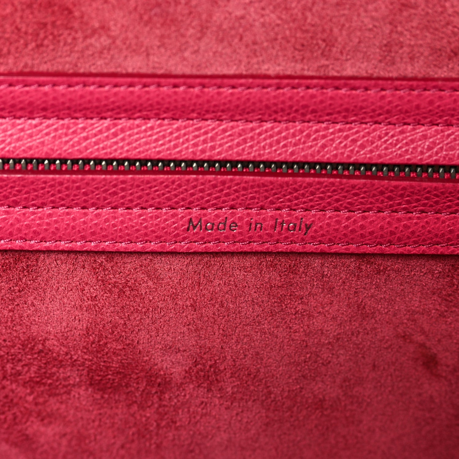 Celine Grained Calfskin Medium Phantom Luggage Fuchsia 6 of 14