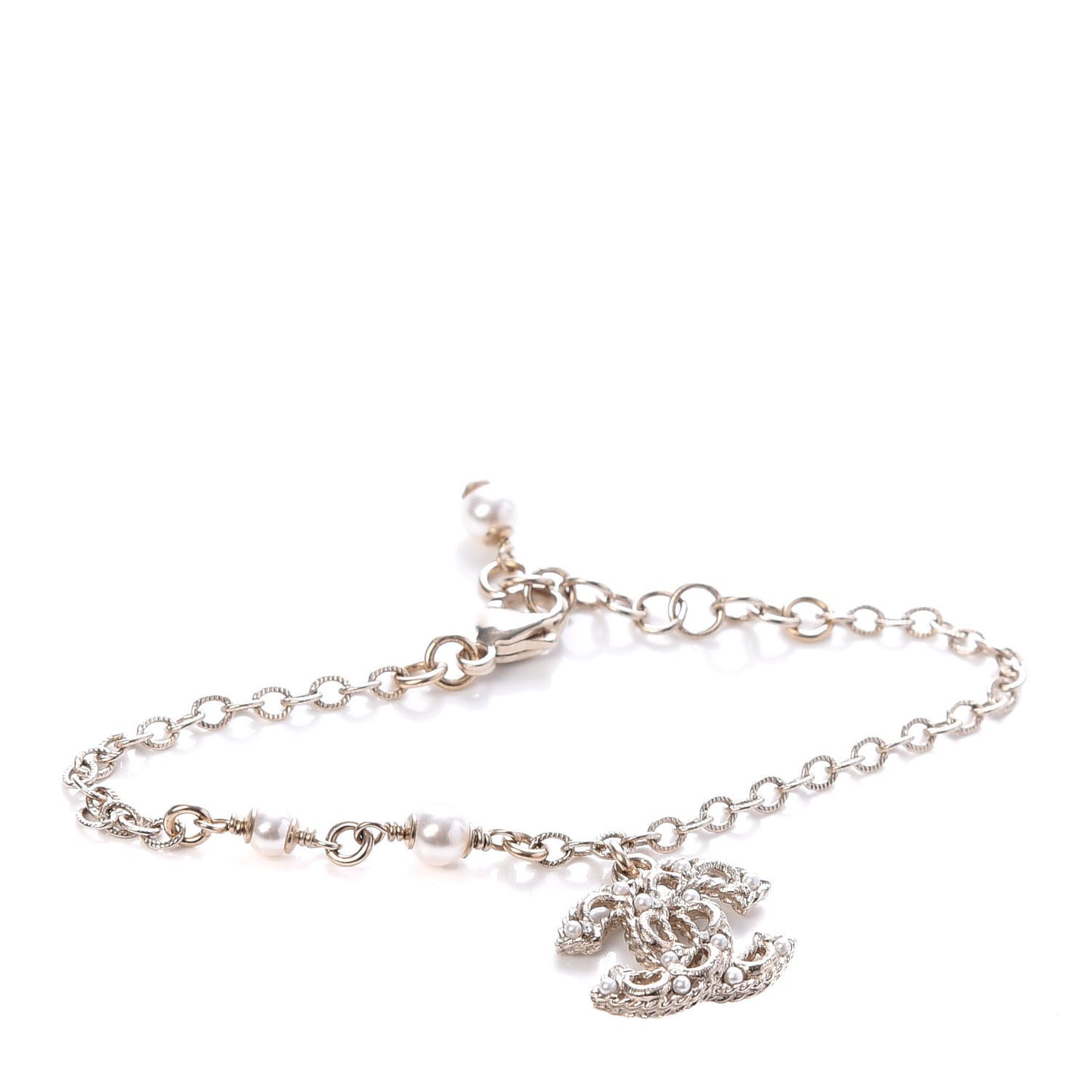Pearl CC Bracelet Gold