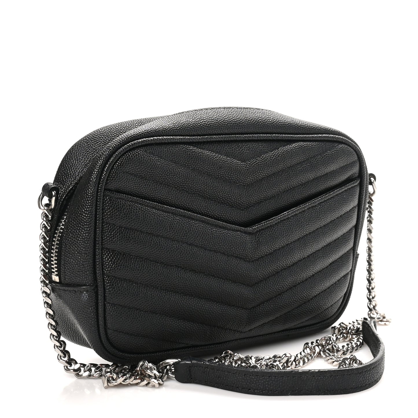 Grain De Poudre Matelasse Monogram Mini Lou Camera Bag Black