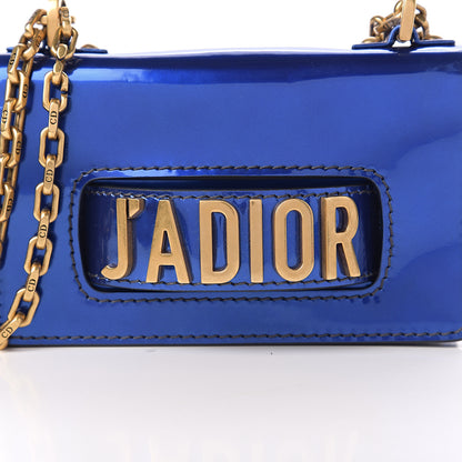 Christian Dior Metallic Calfskin J'Adior Mini Chain Flap Bag Blue 8 of 8