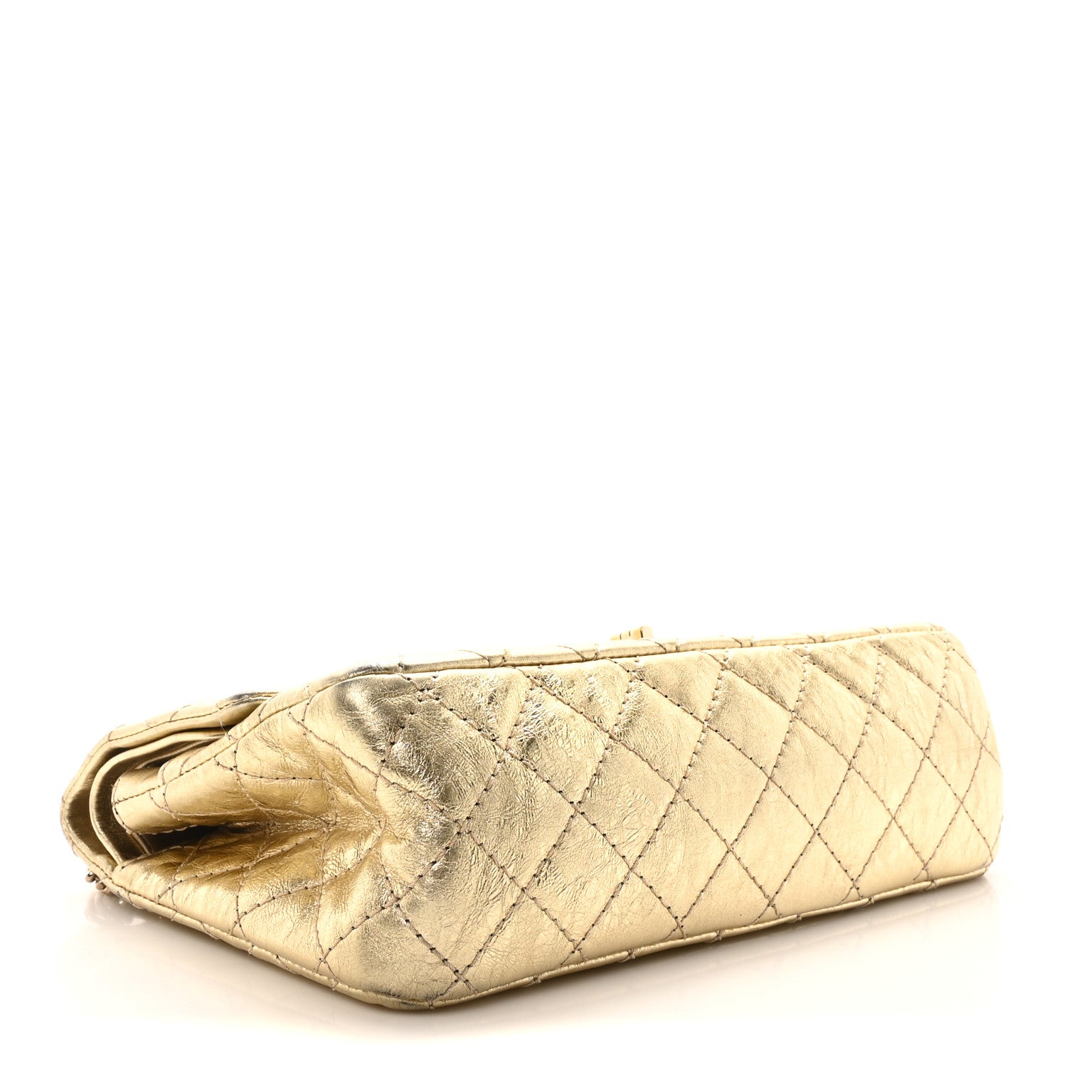 Chanel Metallic Aged Calfskin Quilted 2.55 Reissue 225 Flap Gold 4 of 10