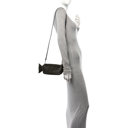 Fendi Glazed Fabric FF Pleated Candy Bag Brown 2 of 10