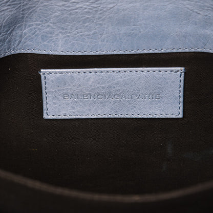 Balenciaga Agneau Classic Hardware Envelope Clutch Atlantique 6 of 11