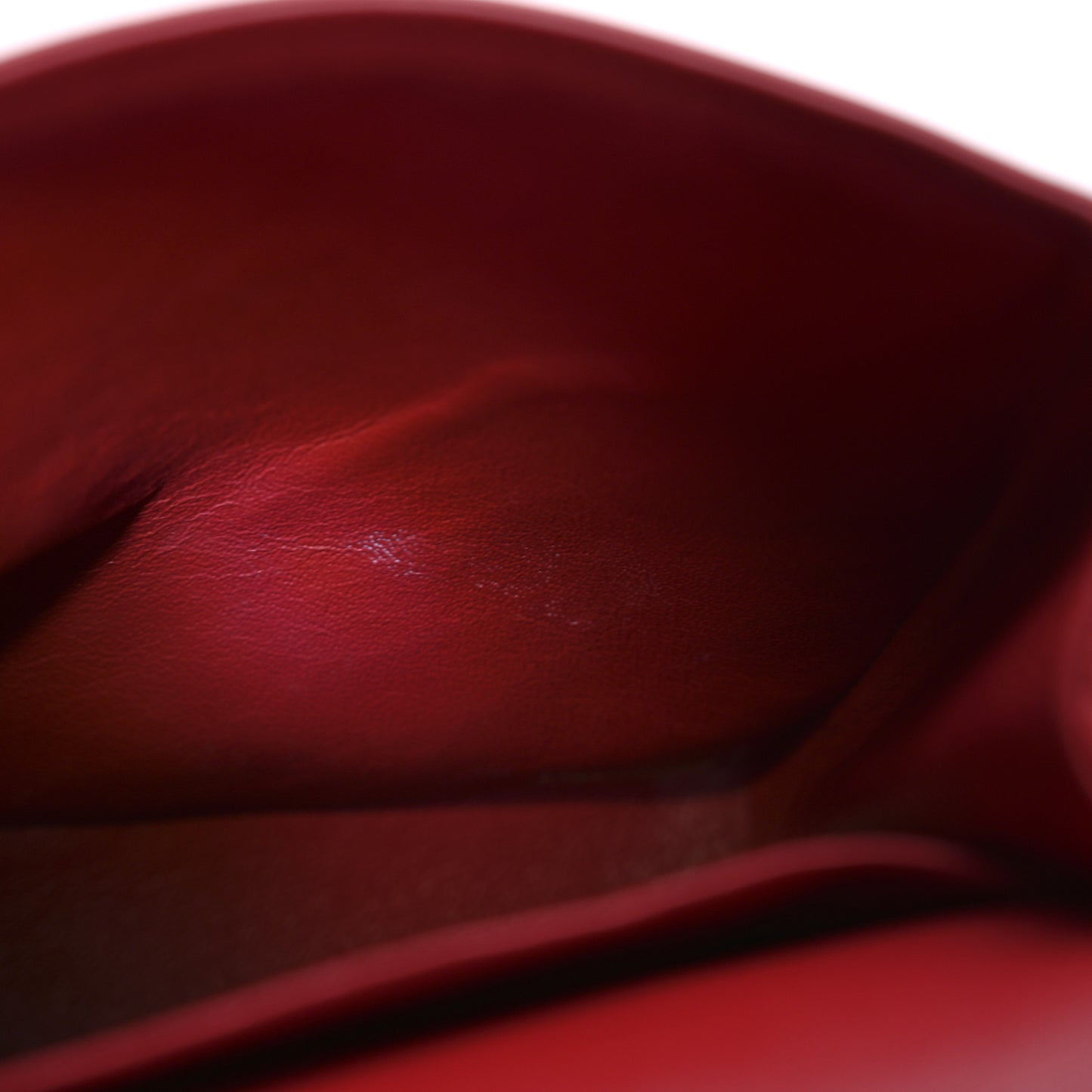 Lambskin Quilted Medium Double Flap Red